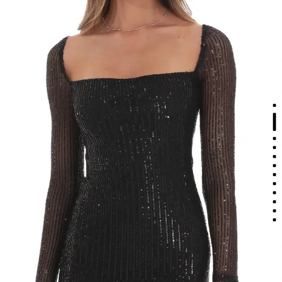 lucy in the sky black bodycon dress Blue Printed Mesh Overlay Long Sleeve Bodycon Midi Dress – AX Paris main image 0